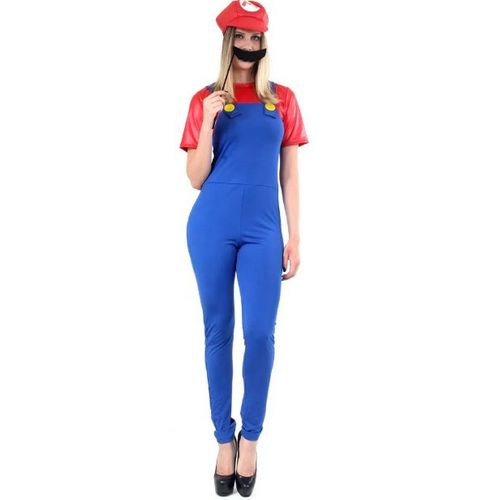 Fantasia Super Mario Adulto e Infantil Feminino