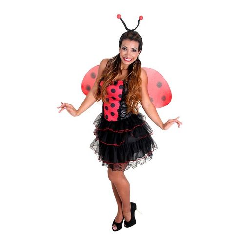 Fantasia Joaninha Adulto e Infantil com Asa