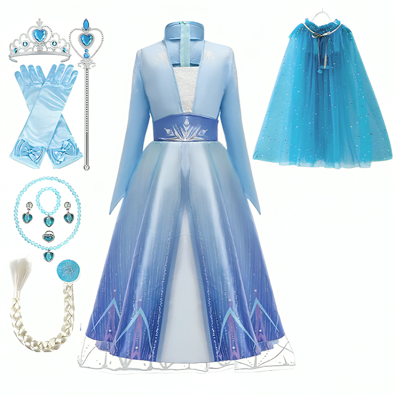 Fantasia Infantil e Adulto Elsa com Capa Frozen