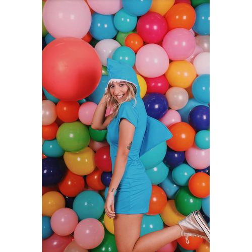 Fantasia Tubarão Azul Feminino Adulto e Infantil - Fantastique