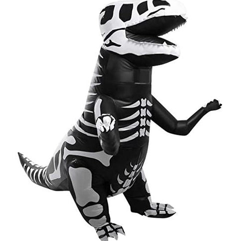 Fantasia Inflável Dinossauro T-Rex Esqueleto Adulto e Infantil