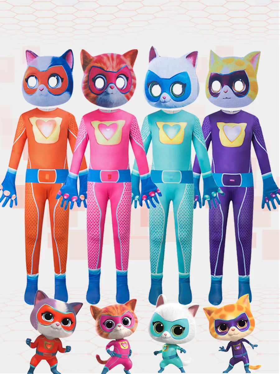 Fantasia Supergatinhos Infantil e Adulto