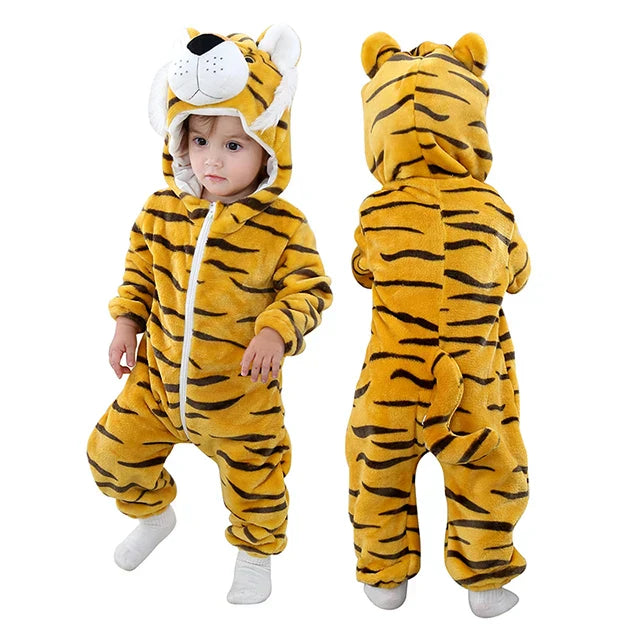 Pijama Tigre Infantil e Adulto