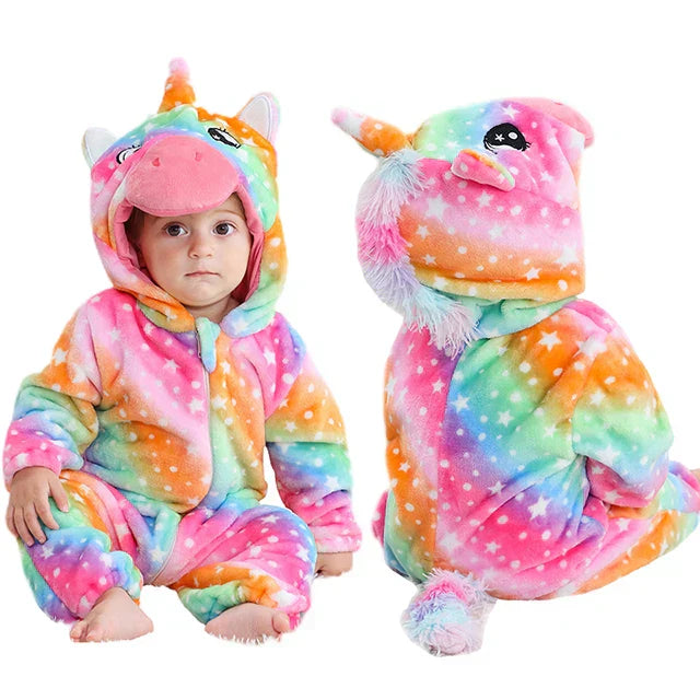 Pijama Unicórnio Arco Iris Infantil e Adulto