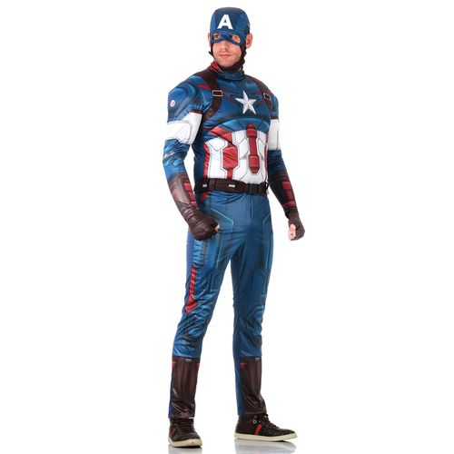 Fantasia Capitão América com Peitoral Adulto e Infantil - Avengers
