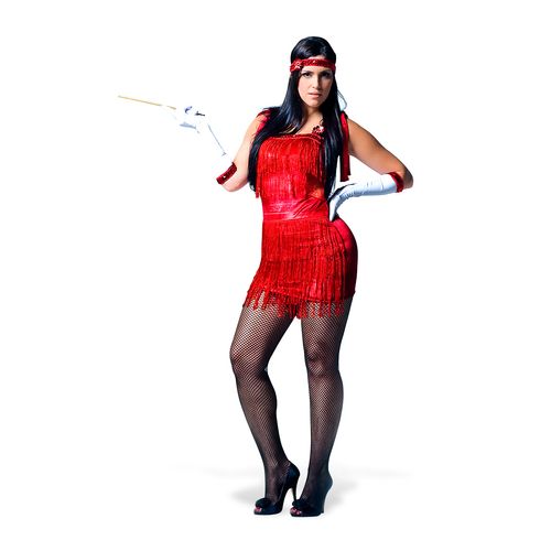 Fantasia Melindrosa Vermelha Adulto e Infantil - Heat Girls